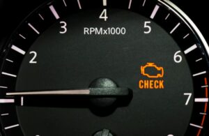 Check Engine warning light on dashboard – engine diagnostics needed